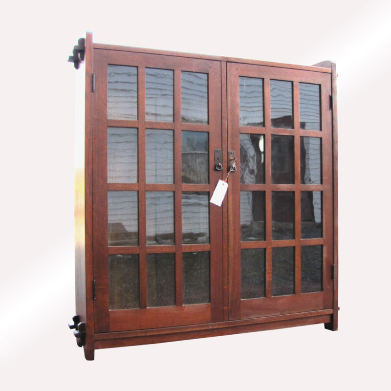 Antique L&jG Stickley Two Door Bookcase w4841 - Image 9