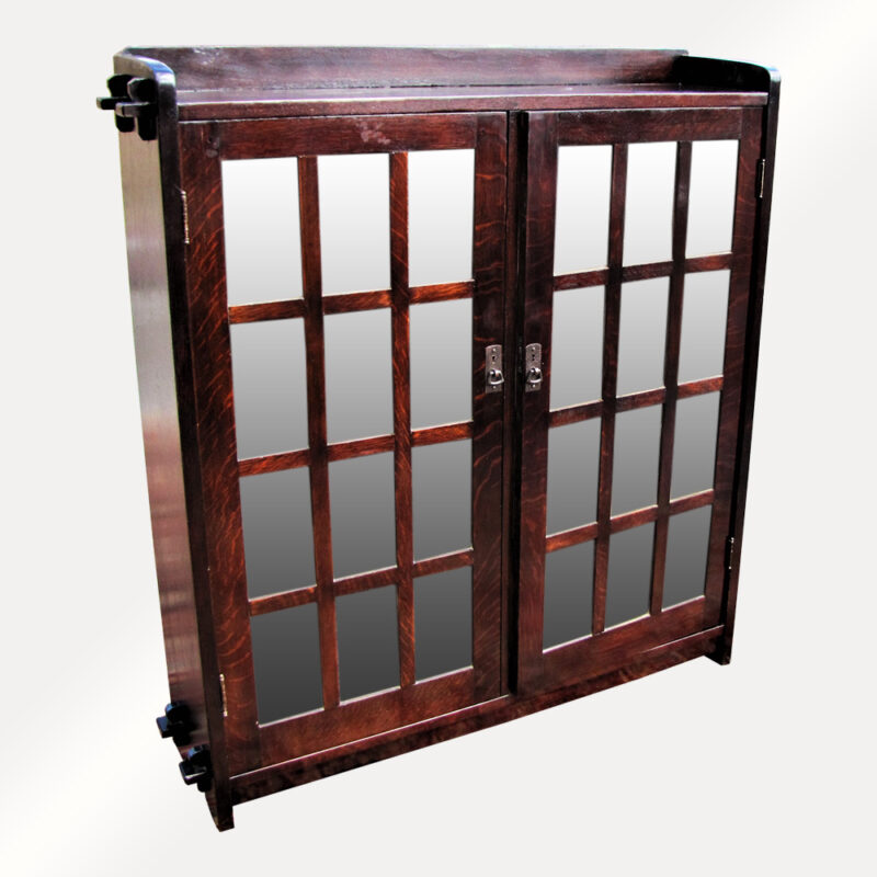 Antique Two Door L&jG Stickley Bookcase w5010