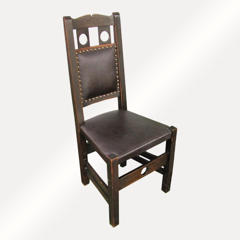 Antique "Stickley Brothers" Hall Chair with Cut Out w5044 - Image 3