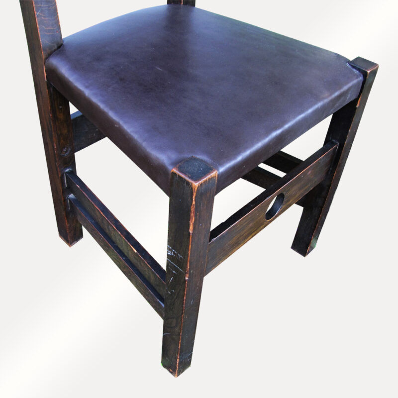 Antique "Stickley Brothers" Hall Chair with Cut Out w5044 - Image 6