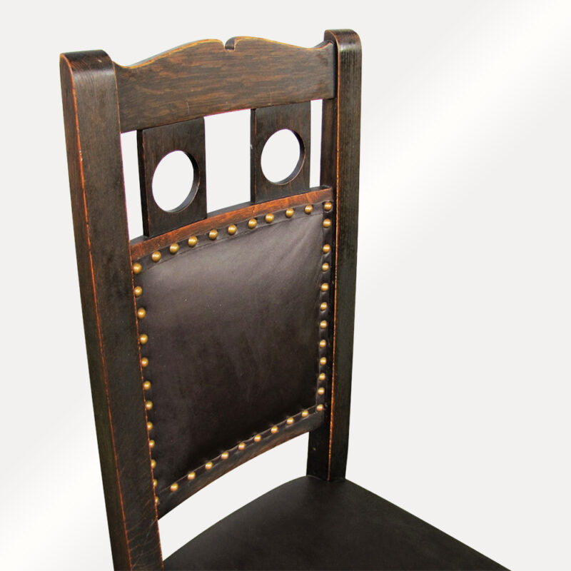 Antique "Stickley Brothers" Hall Chair with Cut Out w5044 - Image 5