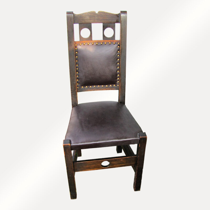 Antique "Stickley Brothers" Hall Chair with Cut Out w5044 - Image 2