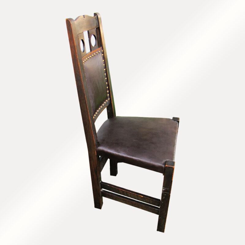 Antique "Stickley Brothers" Hall Chair with Cut Out w5044 - Image 4