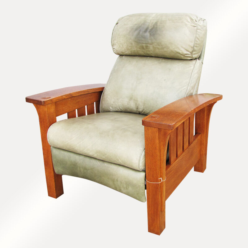 Reproduction Stickley Audi Morris Chair with Foot Lift w5078