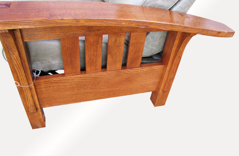 Reproduction Stickley Audi Morris Chair with Foot Lift w5078 - Image 4