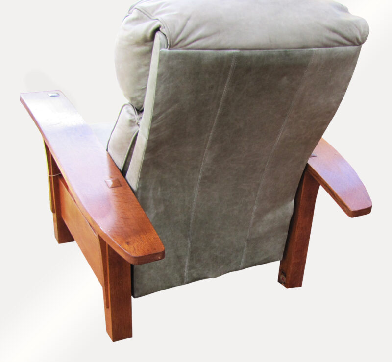 Reproduction Stickley Audi Morris Chair with Foot Lift w5078 - Image 3