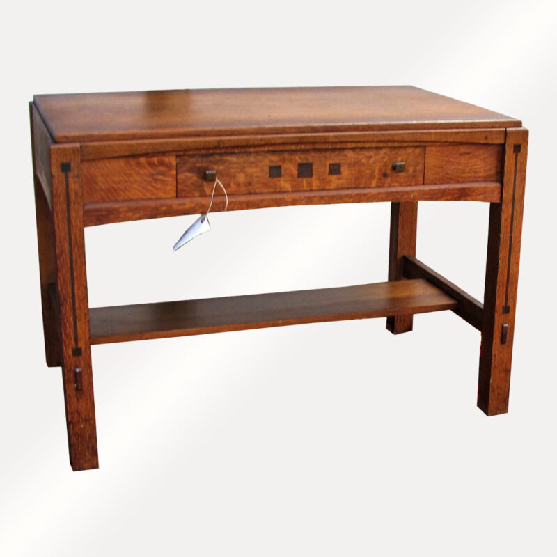 Antique Limbert Library Table with Inlay w5116 - Image 4