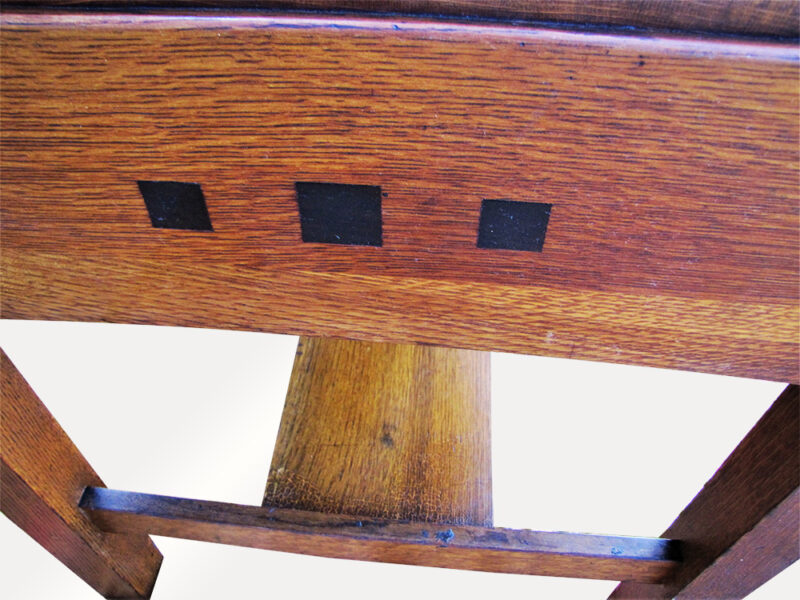 Antique Limbert Library Table with Inlay w5116 - Image 19