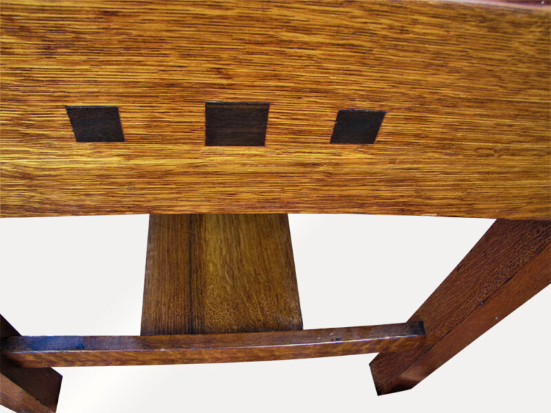 Antique Limbert Library Table with Inlay w5116 - Image 15
