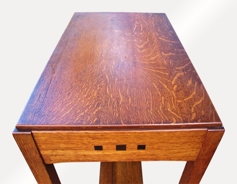 Antique Limbert Library Table with Inlay w5116 - Image 6