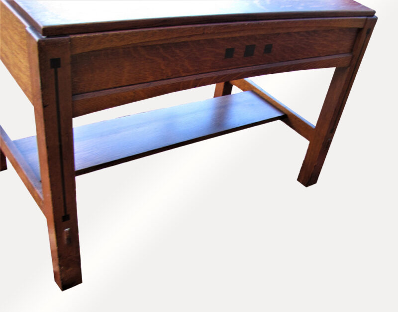 Antique Limbert Library Table with Inlay w5116 - Image 7