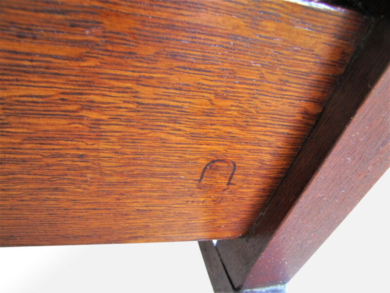 Great Antique Gustav Stickley Large Arm Rocker With Slates w5238 - Image 7